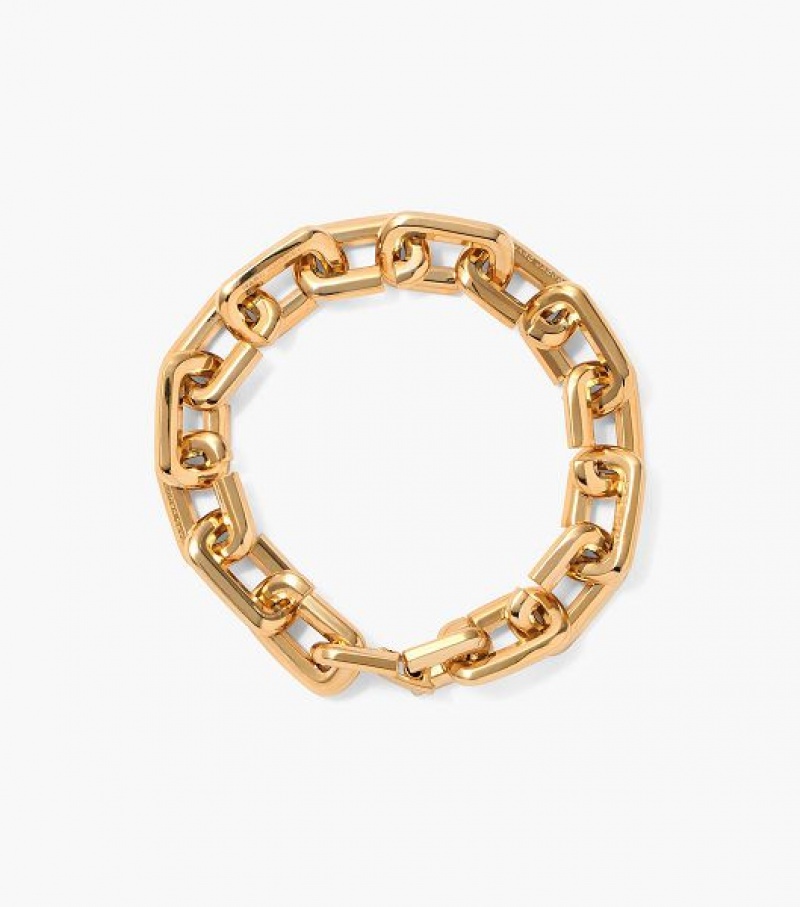 Gold Women\'s Marc Jacobs The J Marc Chain Link Bracelets | 95803ZQFV