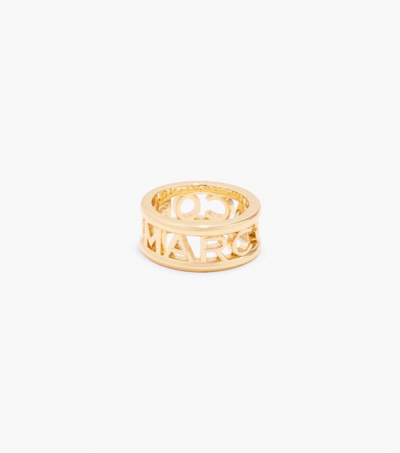 Gold Women\'s Marc Jacobs The Monogram Ring | 90547WYUV