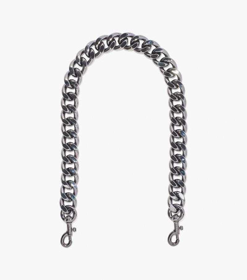 Grey Women\'s Marc Jacobs The Chainlink Shoulder Strap | 09246HCWN