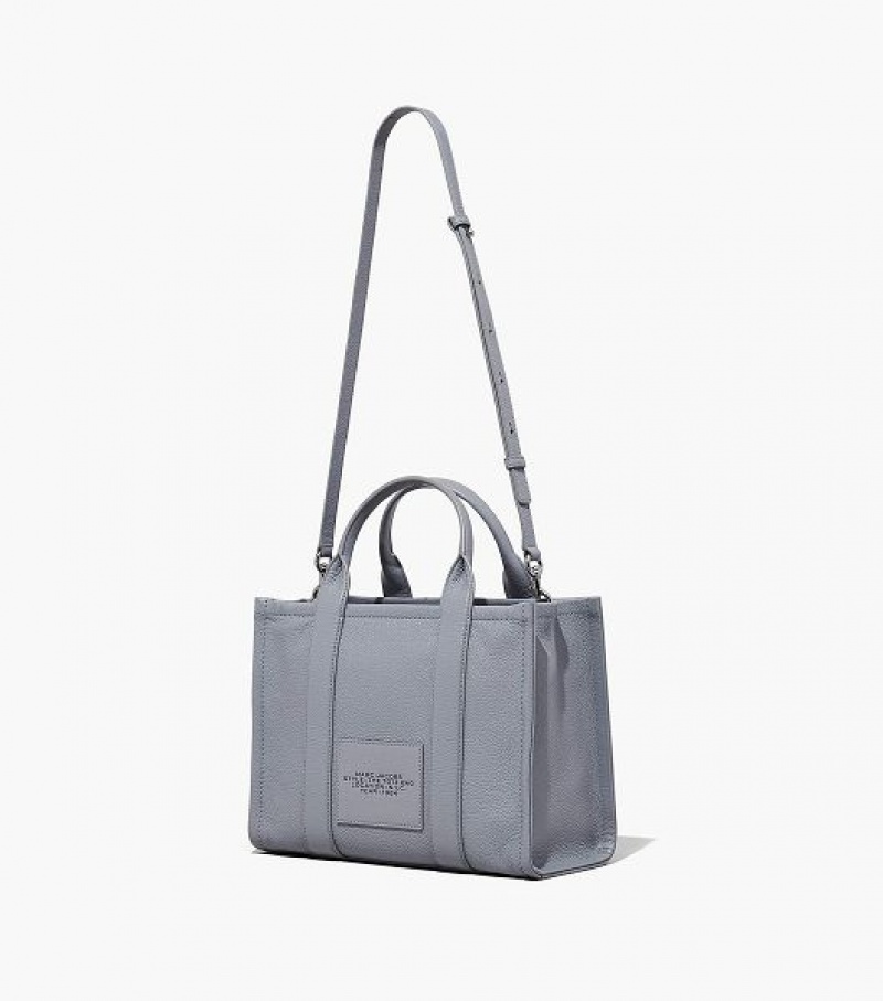 Grey Women's Marc Jacobs The Leather Medium Tote Bags | 73916COGM