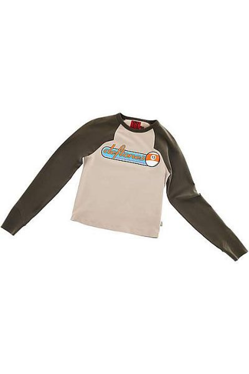 Grey / Brown Heaven Marc Jacobs Billiard Ball Raglan T Shirts | 06132XHDL