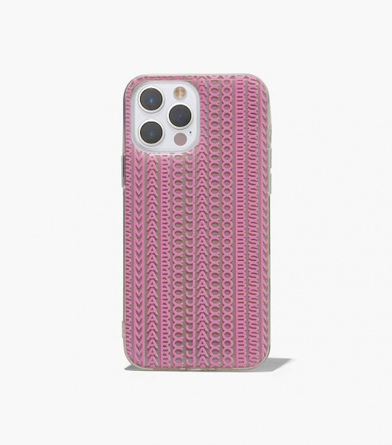 Grey / Brown / Pink Women\'s Marc Jacobs The Monogram iPhone 14 Pro Phone Case | 02876JDBG