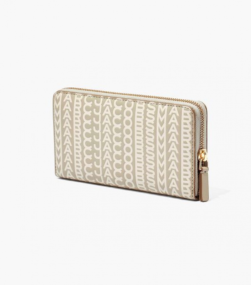 Khaki Women's Marc Jacobs The Monogram Continental Wallets | 35804IGPM