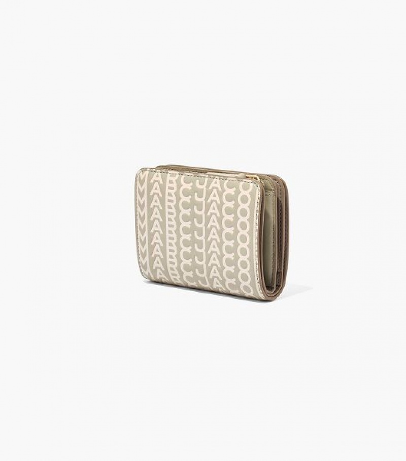 Khaki Women's Marc Jacobs The Monogram Mini Compact Wallets | 10486FJPU