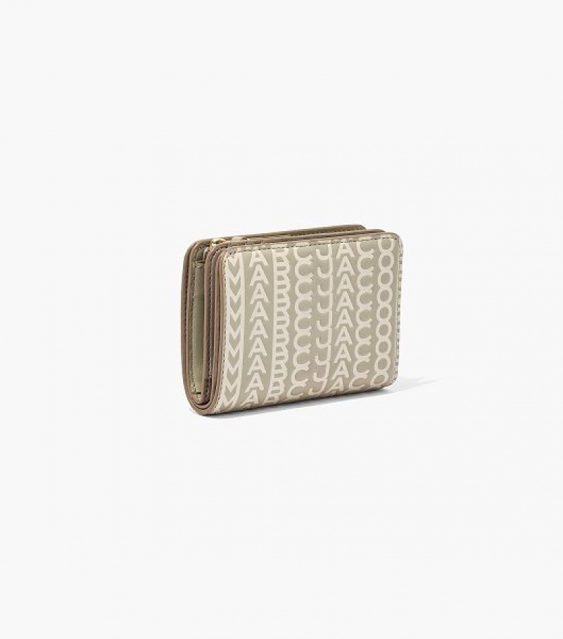 Khaki Women's Marc Jacobs The Monogram Mini Compact Wallets | 10486FJPU