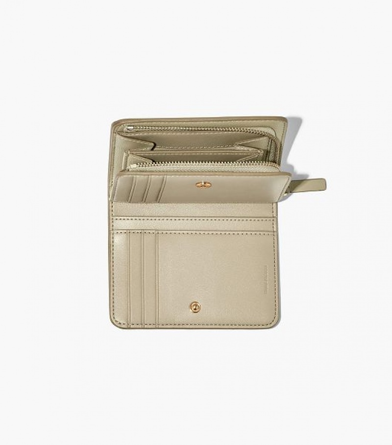 Khaki Women's Marc Jacobs The Monogram Mini Compact Wallets | 10486FJPU