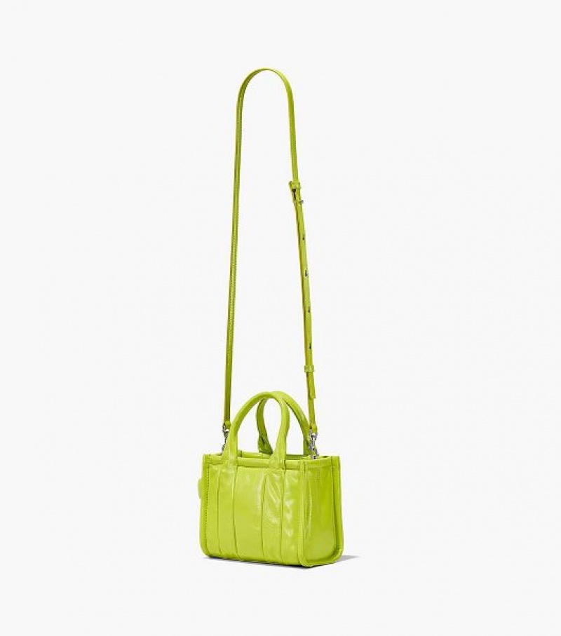 Light Green Women's Marc Jacobs The Shiny Crinkle Leather Mini Tote Bags | 43850STIO