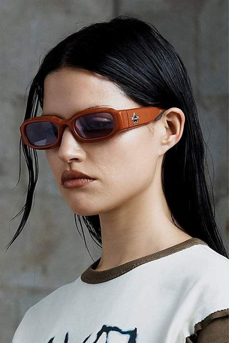 Orange Heaven Marc Jacobs Rectangular Sunglasses | 19758LMPB