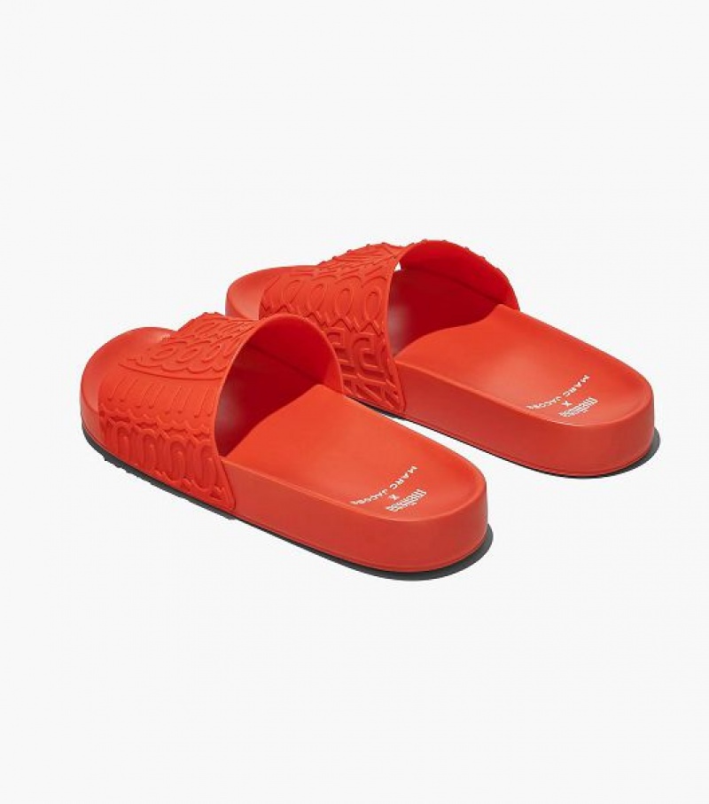 Orange Women's Marc Jacobs Melissa x Marc Jacobs Slides | 59307BHLP