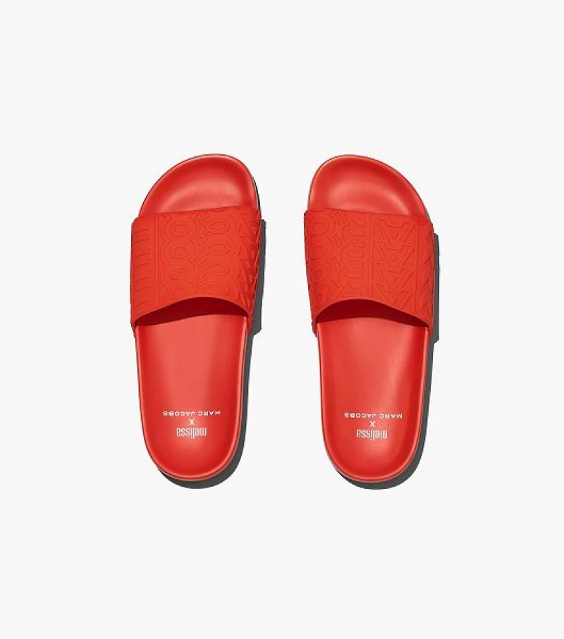 Orange Women's Marc Jacobs Melissa x Marc Jacobs Slides | 59307BHLP