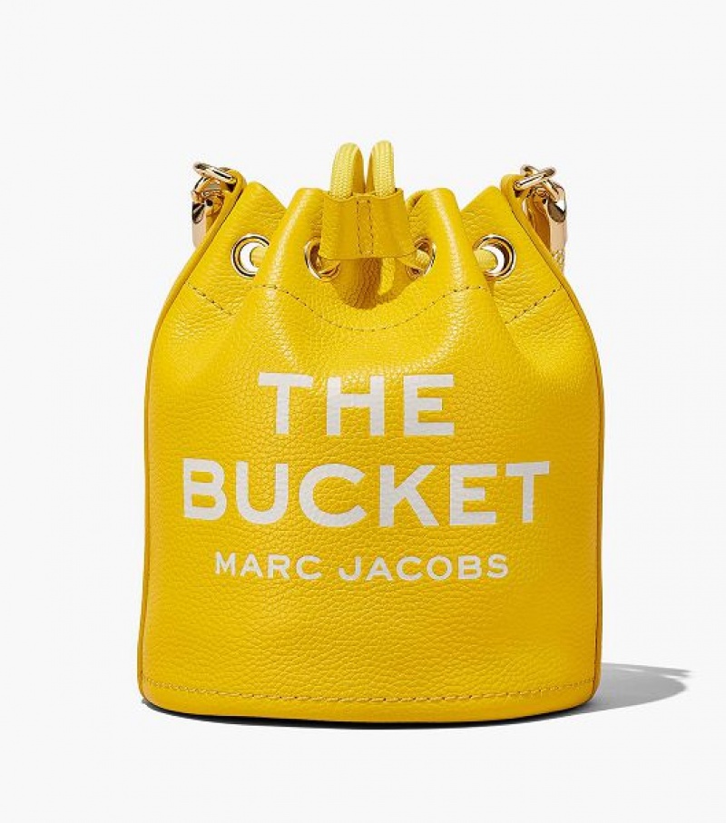 Orange Women's Marc Jacobs The Leather Bucket Bags | 18692JMXZ