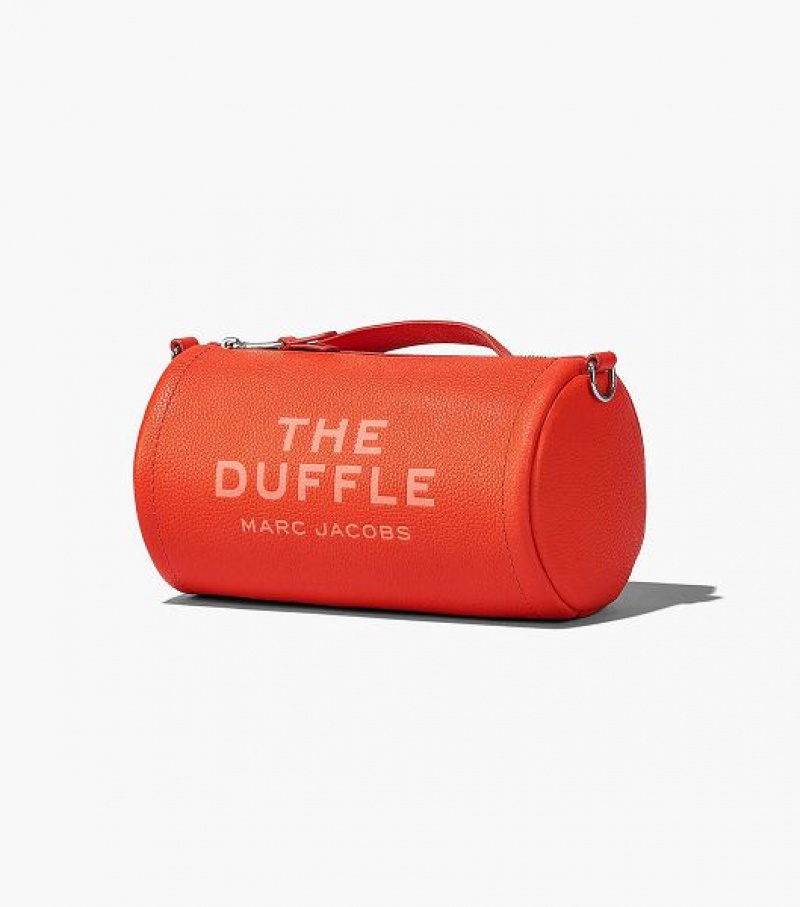 Orange Women's Marc Jacobs The Leather Duffle Bags | 51042YJHV