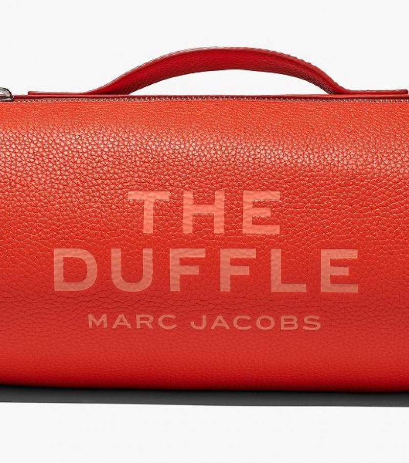 Orange Women's Marc Jacobs The Leather Duffle Bags | 51042YJHV