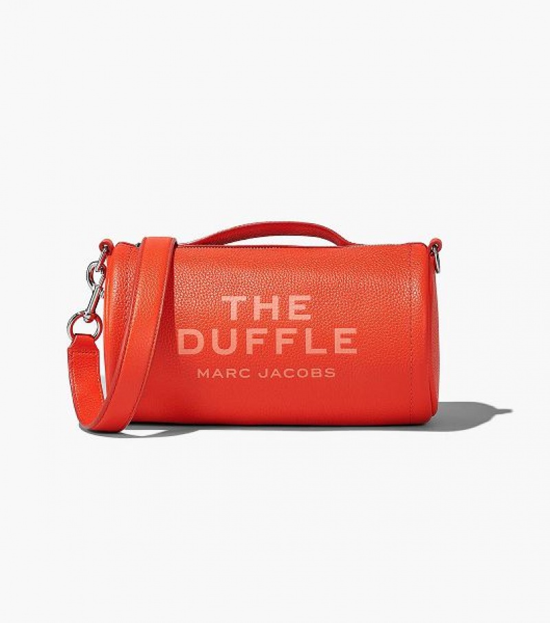 Orange Women\'s Marc Jacobs The Leather Duffle Bags | 51042YJHV