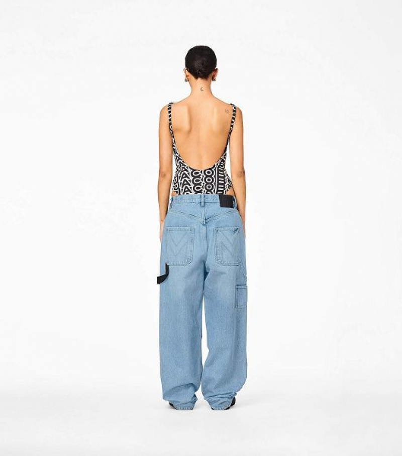 Orange / Blue Women's Marc Jacobs The Oversized Carpenter Jeans | 19067RIEH