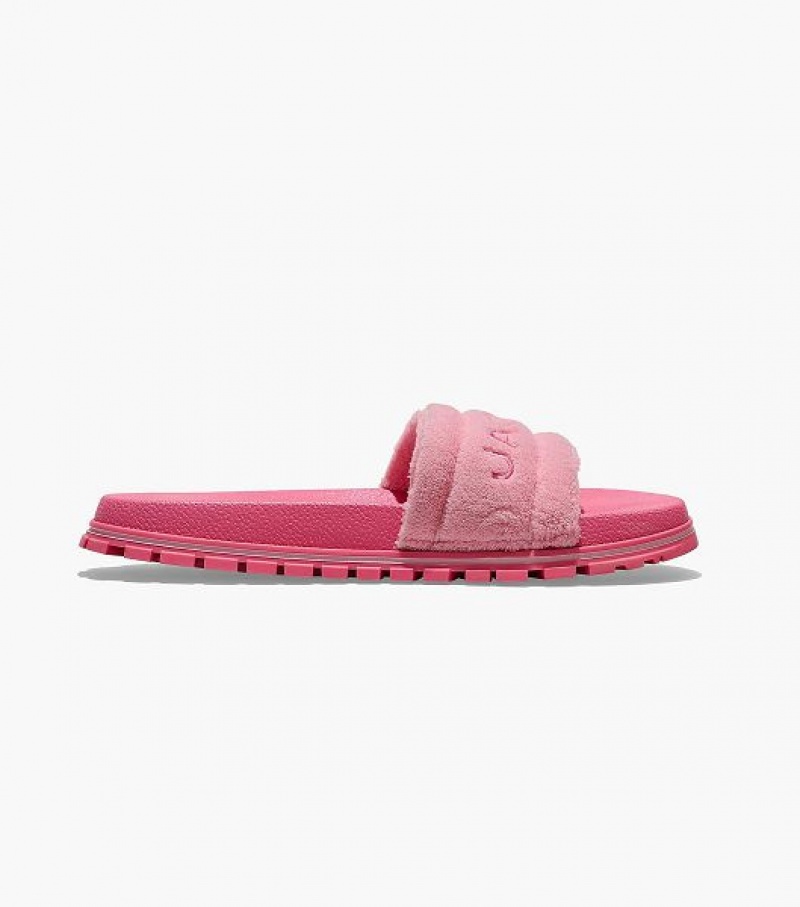 Pink Women's Marc Jacobs The Terry Slides | 89750KBXI