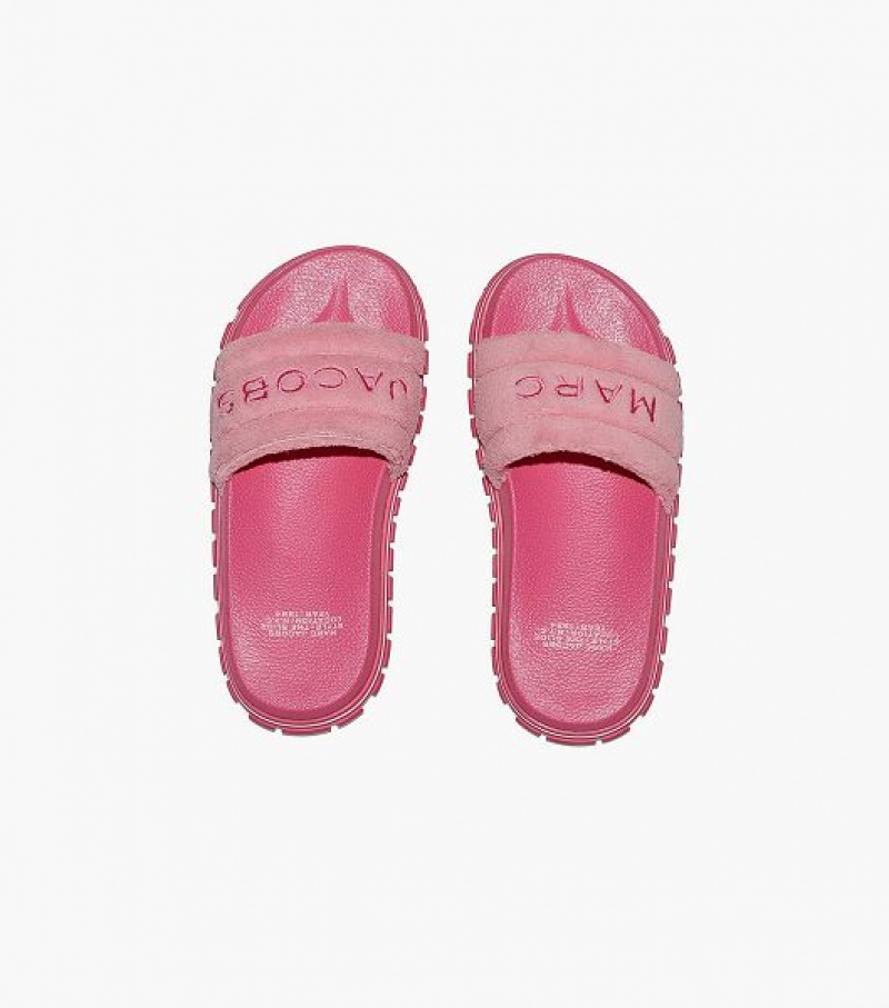 Pink Women's Marc Jacobs The Terry Slides | 89750KBXI