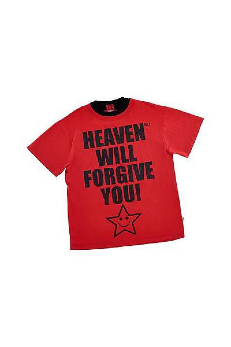 Red Heaven Marc Jacobs Heaven Will Forgive You T Shirts | 59702XRWE