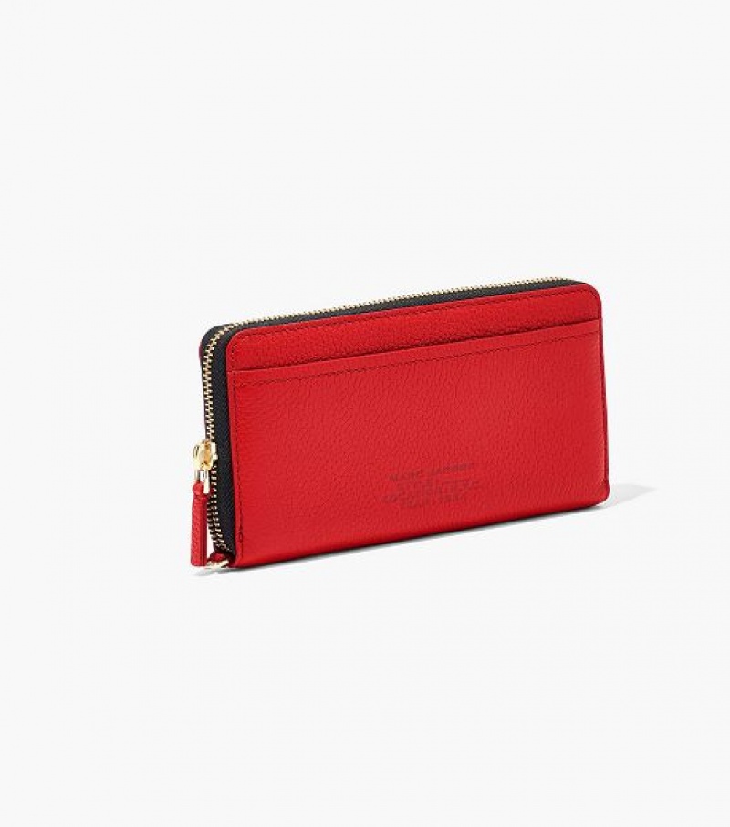 Red Women's Marc Jacobs The Leather Continental Wallets | 14983DGSV