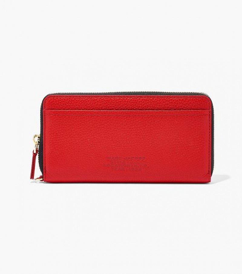 Red Women's Marc Jacobs The Leather Continental Wallets | 14983DGSV