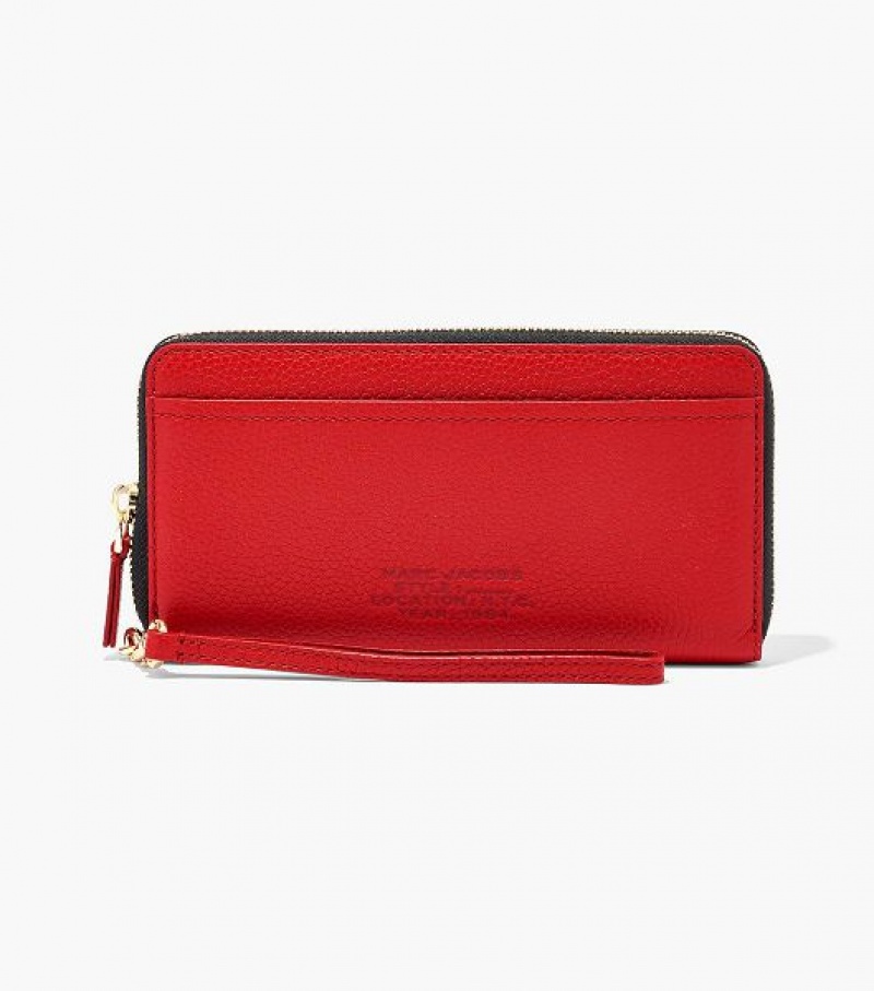 Red Women\'s Marc Jacobs The Leather Continental Wallets | 14983DGSV