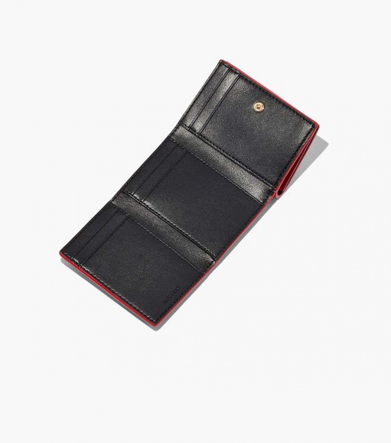 Red Women's Marc Jacobs The Leather Medium Trifold Wallets | 53807AUDO