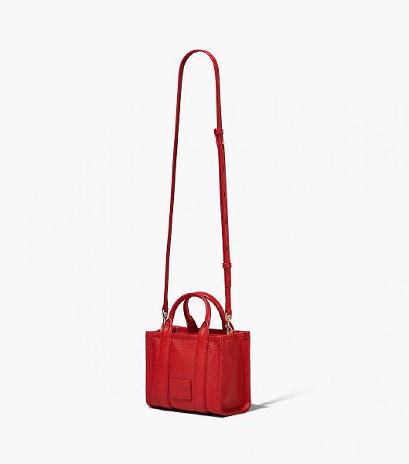 Red Women's Marc Jacobs The Leather Mini Tote Bags | 79103NMJG