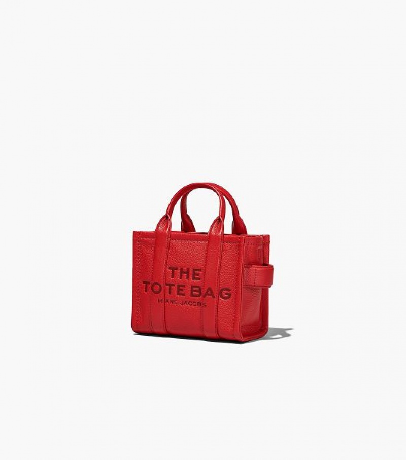 Red Women's Marc Jacobs The Leather Mini Tote Bags | 79103NMJG