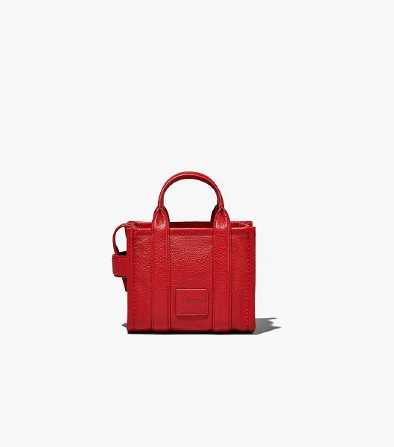 Red Women's Marc Jacobs The Leather Mini Tote Bags | 79103NMJG