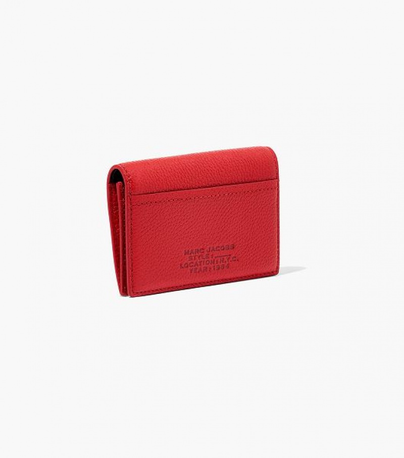 Red Women's Marc Jacobs The Leather Small Bifold Wallets | 61057ZCLB