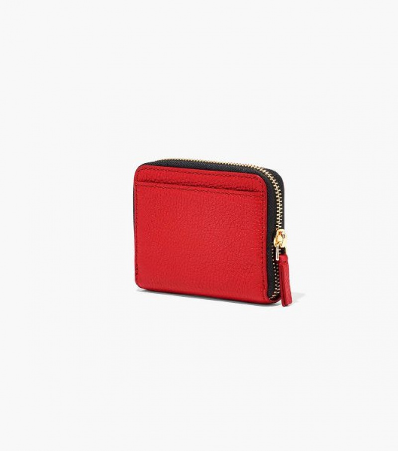 Red Women's Marc Jacobs The Leather Zip Around Wallets | 36182NACZ