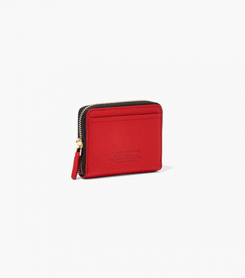 Red Women's Marc Jacobs The Leather Zip Around Wallets | 36182NACZ