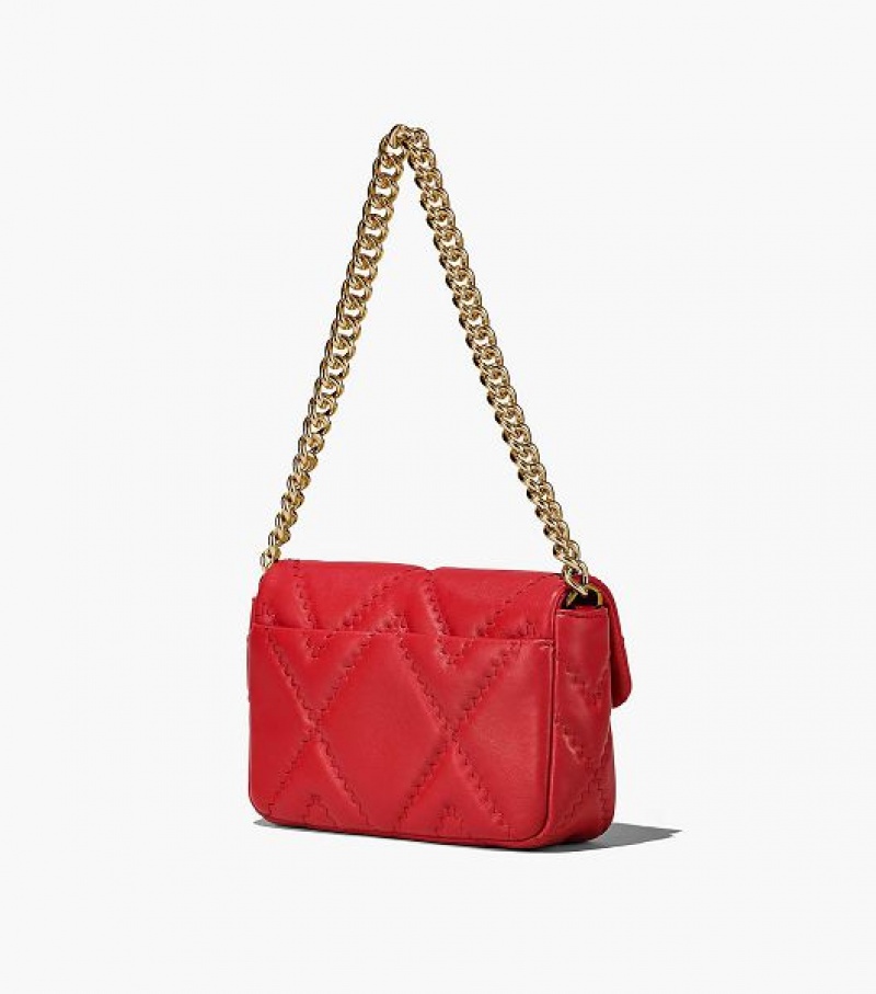 Red Women's Marc Jacobs The Quilted Leather J Marc Shoulder Bags | 09564JPLF