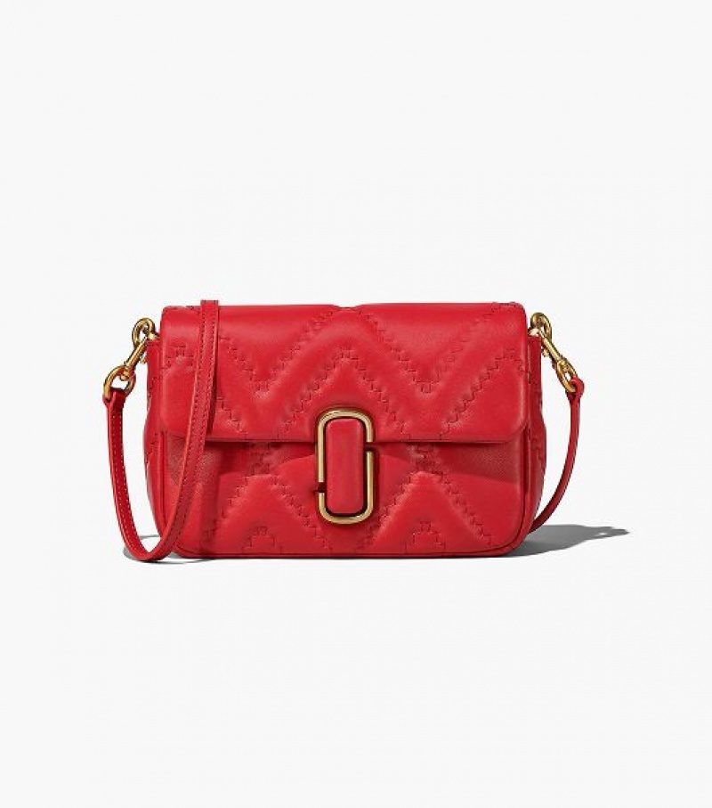 Red Women's Marc Jacobs The Quilted Leather J Marc Shoulder Bags | 09564JPLF