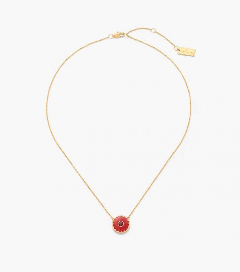 Red / Gold Women's Marc Jacobs The Medallion Pendants | 02345BGDT