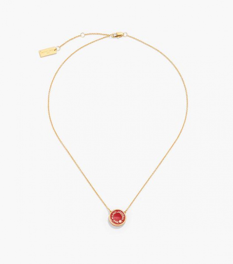 Red / Gold Women's Marc Jacobs The Medallion Pendants | 02345BGDT