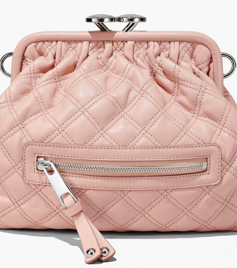 Rose Women's Marc Jacobs Re-Edition Quilted Leather Little Shoulder Bags | 59027LRSU