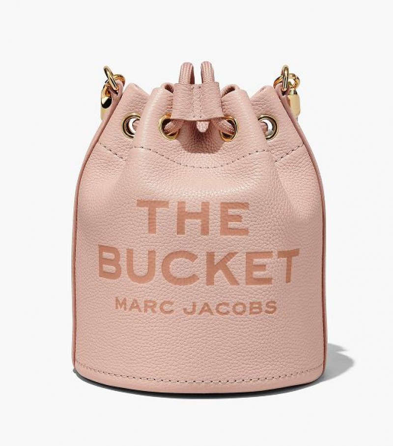 Rose Women's Marc Jacobs The Leather Bucket Bags | 86914ADTC