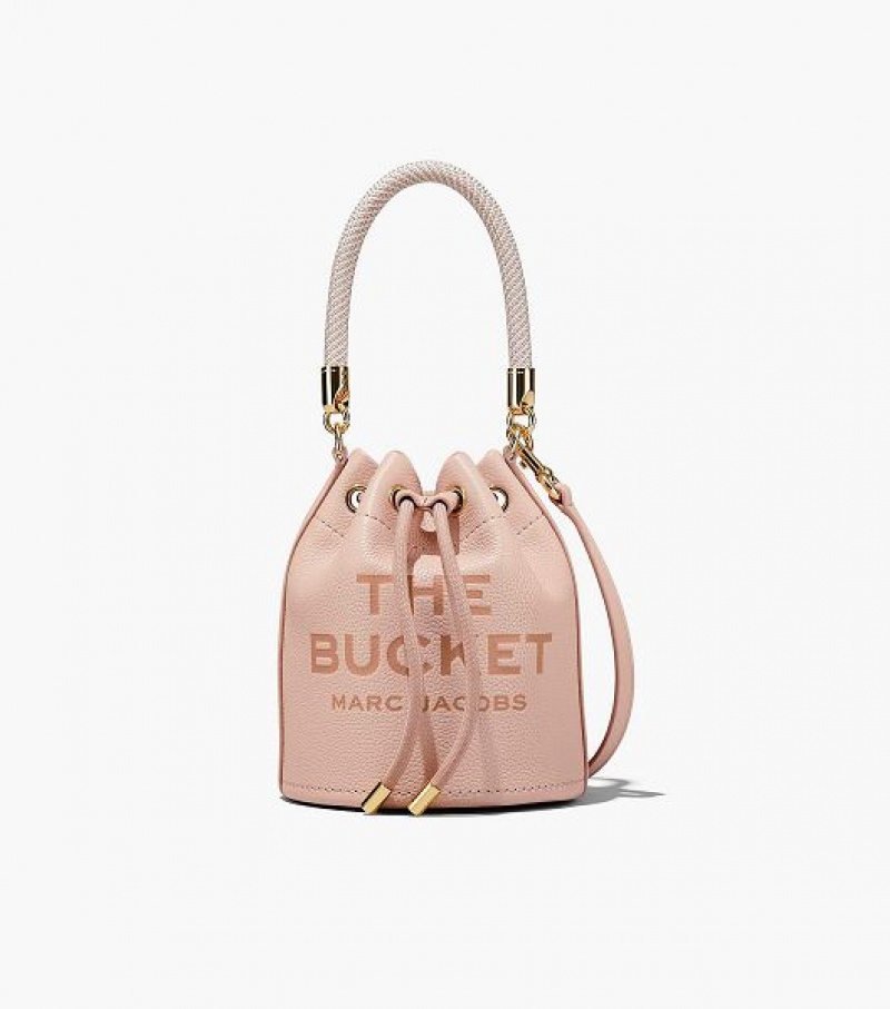 Rose Women\'s Marc Jacobs The Leather Bucket Bags | 86914ADTC