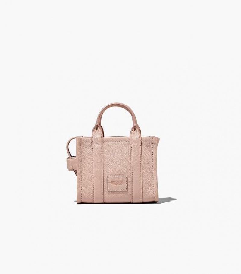 Rose Women's Marc Jacobs The Leather Mini Tote Bags | 42730WAPU