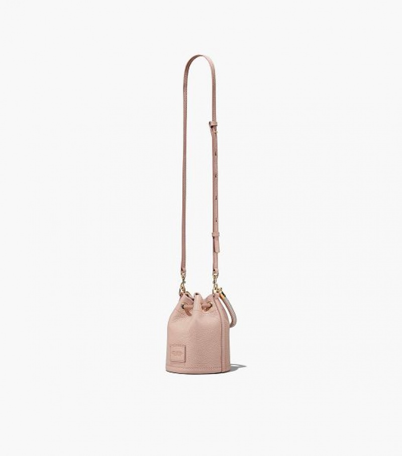 Rose Women's Marc Jacobs The Leather Mini Bucket Bags | 37562MRVK