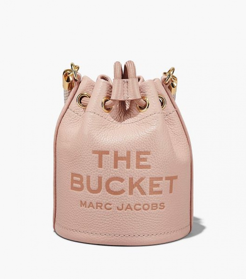 Rose Women's Marc Jacobs The Leather Mini Bucket Bags | 37562MRVK