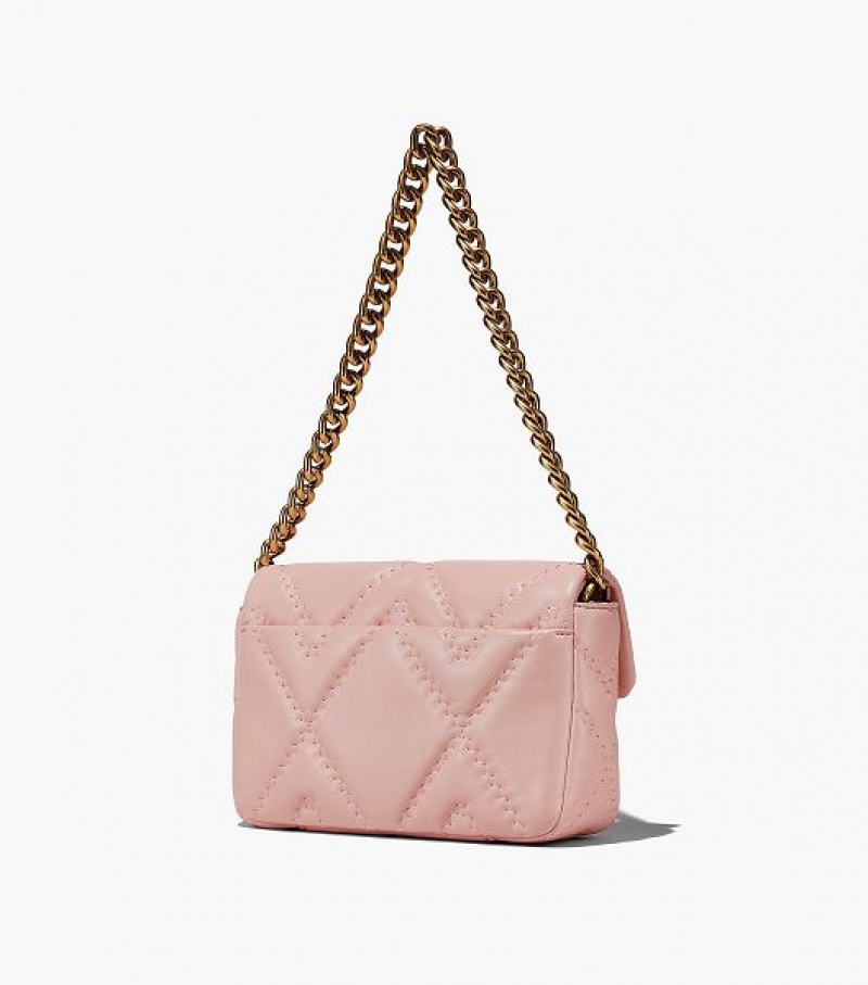 Rose Women's Marc Jacobs The Quilted Leather J Marc Shoulder Bags | 78052YJUM