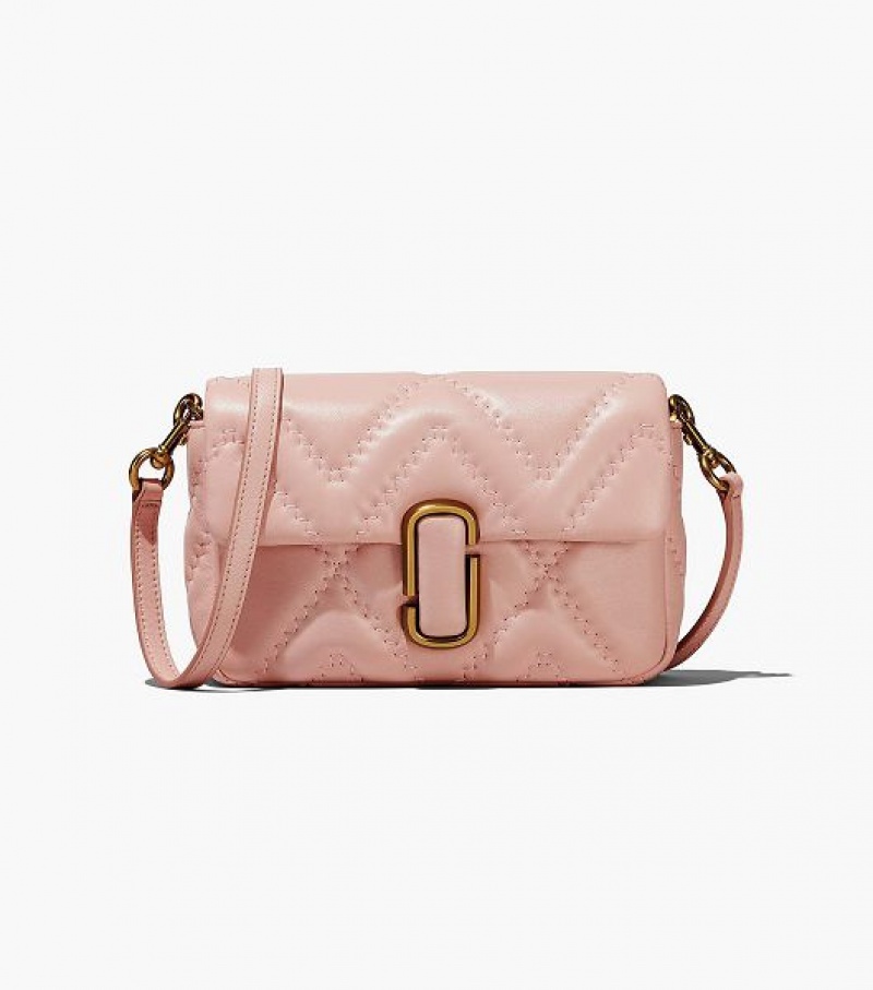 Rose Women's Marc Jacobs The Quilted Leather J Marc Shoulder Bags | 78052YJUM