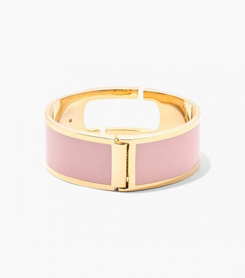 Rose / Gold Women's Marc Jacobs The J Marc Large Hinge Bangles | 95843MWVD