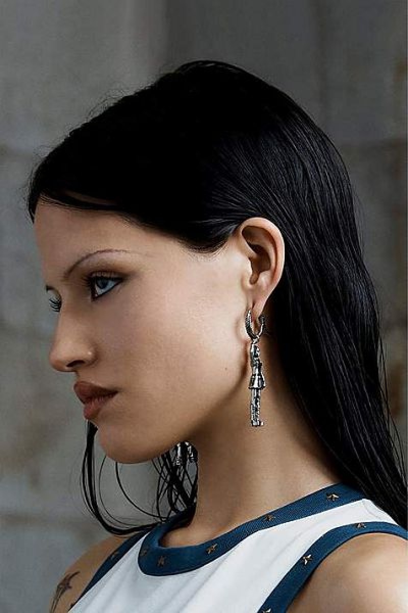 Silver Heaven Marc Jacobs Cowboy Earrings | 86072ACYN