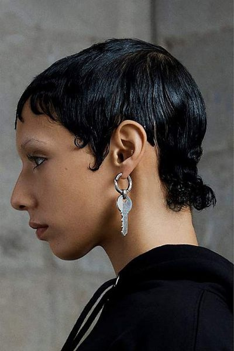 Silver Heaven Marc Jacobs Lock And Key Earrings | 04782RZBF