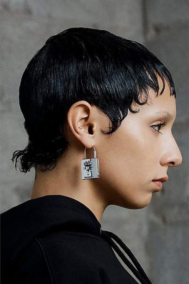 Silver Heaven Marc Jacobs Lock And Key Earrings | 04782RZBF