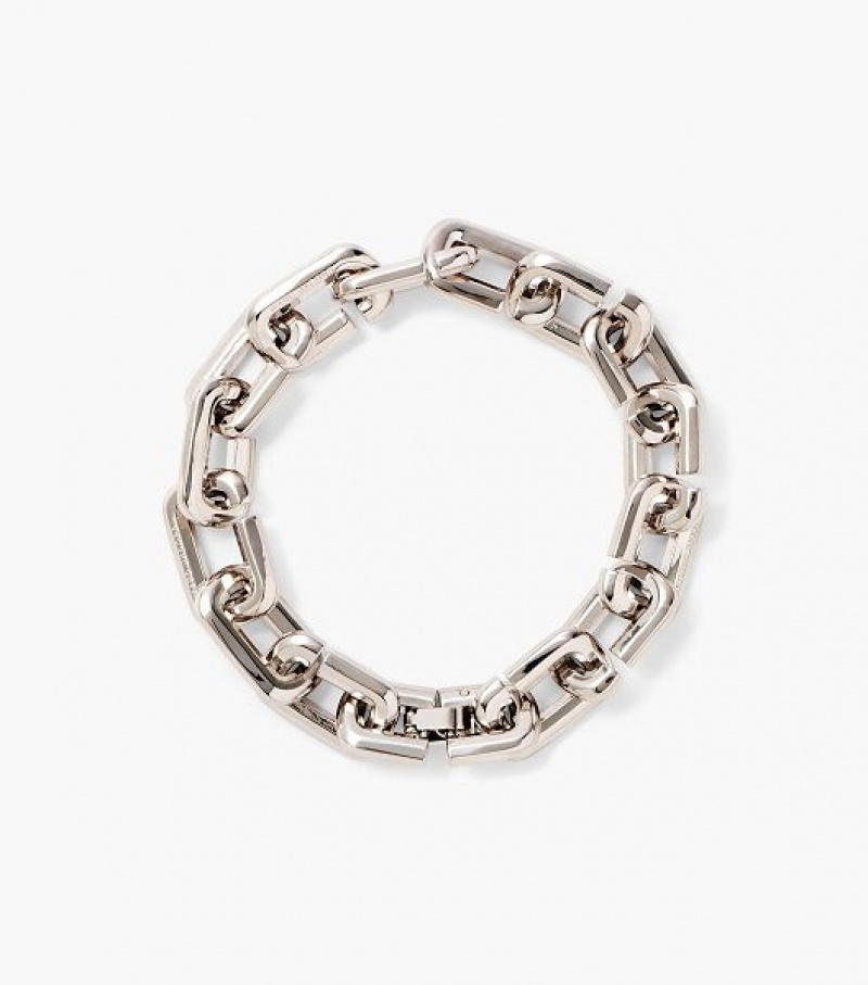 Silver Women\'s Marc Jacobs The J Marc Chain Link Bracelets | 06984JFAW