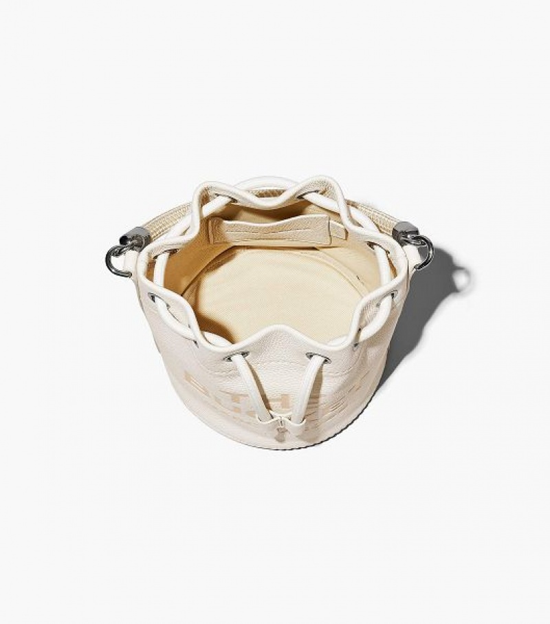 Silver Women's Marc Jacobs The Leather Bucket Bags | 20368RQYT